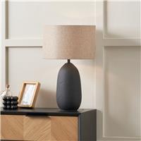 Pacific Erika Ceramic Table Lamp - Black
