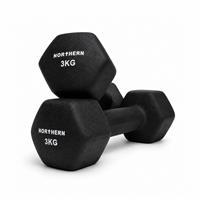 Northern Neoprene Hex Dumbbells - 2 x 3 kg