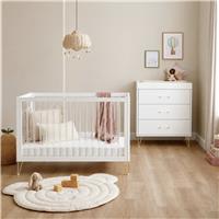 Babymore Kimi 2 Piece Nursery Room Set - White