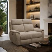 Aspire Kingsmere Fabric 2 Seater Power Recliner Sofa - Natural