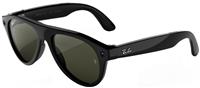 Ray-Ban Meta (Gen 3) Aviator - Shiny Black, Polarised Green