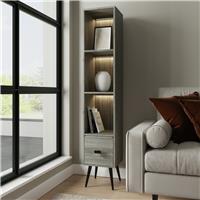 GFW Amos 1 Drawer Narrow Display Unit - Grey