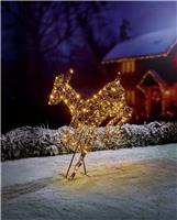 Premier Decorations Prelit Christmas 220 LED Prancing Doe Decoration