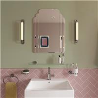 Croydex Safety Glass Decorative Bevelled Edge Wall Mirror - 70x50cm
