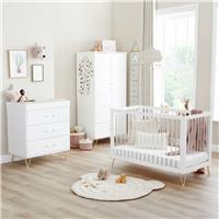 Babymore Kimi 3 Piece Nursery Room Set - White