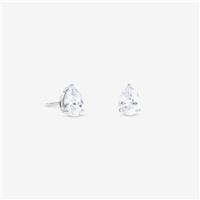 Simply Silver 925 Sterling Silver Pear Cut Stud Earrings
