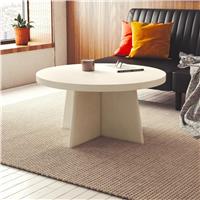 Dorel Liam Round Coffee Table - Ivory
