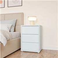 Furniture To Go Alice Springs 3 Drawer Bedside Table - Grey