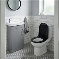 Aqualona Thermoplast D Shape Toilet Seat - Black