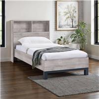 Julian Bowen Bali Bookcase Single Bedframe - Grey