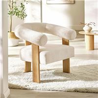 Julian Bowen Freya Boucle Accent Chair - White