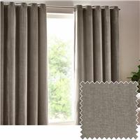 Yard Heavy Chenille Eyelet Curtains - Greige - 229x183cm