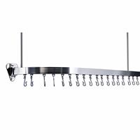 Aqualona Profile Shower Curtain Rail Kit - Silver
