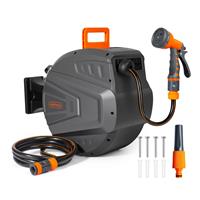 VonHaus Retractable Garden Hose Set - 30m