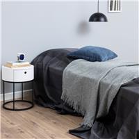 Furniture To Go Polo 1 Drawer Bedside Table - Black and White