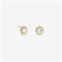 Jon Richard Gold Plated Cubic Zirconia Stud Earrings