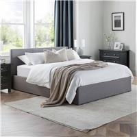 Julian Bowen Rilato Double Fabric End Lift Ottoman Bed - Grey