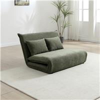 Kyoto Alfie Fabric 2 Seater Foam Fold Out Sofa Bed - Olive