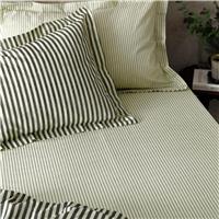 Yard Hebden Cotton Stripe Black Fitted Sheet - Single