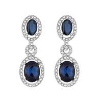 Jon Richard Silver Plated Blue Halo Earrings