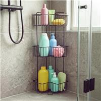 Beldray Antirust 3 Tier Metal Corner Shower Caddy - Black