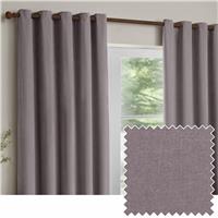 Yard Heavy Chenille Eyelet Curtains - Mauve - 168x137cm