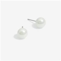 Simply Silver 925 Sterling Silver Pearl Stud Earrings