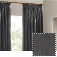 Yard Heavy Chenille Pencil Pleat Curtains - Charcoal - 117x183cm