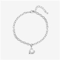 Inicio Silver Molten Heart Bracelet