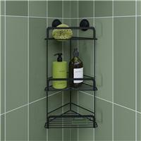 Stick n Lock 3 Tier Corner Shelves - Black