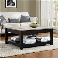 Dorel Carver Square Coffee Table - Black