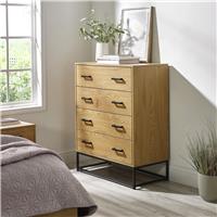 Julian Bowen Harlow 4 Drawer Chest - Brown