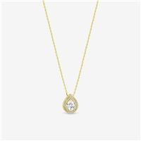 Jon Richard Gold Plated Crystal Pear Drop Pendant Necklace