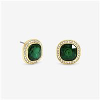 Jon Richard Gold Plated Emerald Stud Earrings