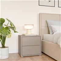 Furniture To Go Alice Springs 2 Drawer Bedside Table - Taupe