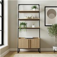 GFW Octavia Tall Ladder Storage Bookcase - Natural