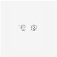 Simply Silver 925 Sterling Silver Round Clara Halo Stud Earrings