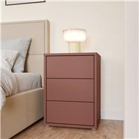 Furniture To Go Alice Springs 3 Drawer Bedside Table - Terracotta