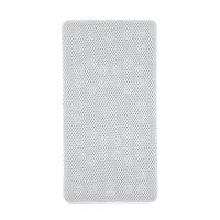 Teviot Rectangle Medium Padded Non Slip Bath Mat - White