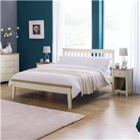 Julian Bowen Salerno Shaker Double Bedframe - White & Oak