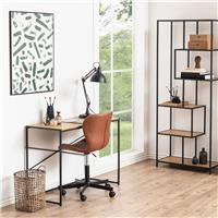 Furniture To Go Seaford Desk - Black and Brown