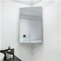 Croydex Avisio 2 Door Mirrored Cabinet - Stainless Steel