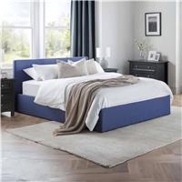 Julian Bowen Rilato Double Fabric End Lift Ottoman Bed - Blue