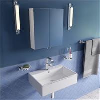Croydex Cullen 2 Door Mirrored Cabinet - White Steel