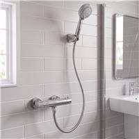 Aqualona Stretch Stainless Steel Shower Hose - Silver