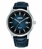 Lorus Men's Blue Dial Leather Strap Watch