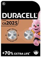 Duracell 2025 Lithium Coin Batteries 3V (CR2025) - Pack of 2