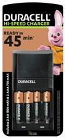 Duracell 45 Minutes Battery Charger with 2 AA and 2 AAA