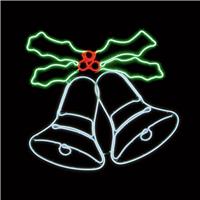 Premier Decorations Prelit Christmas Neon Swinging Bell Holly Sign Decoration