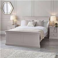 Julian Bowen Clermont Double Solid Pine Bedframe - Light Grey